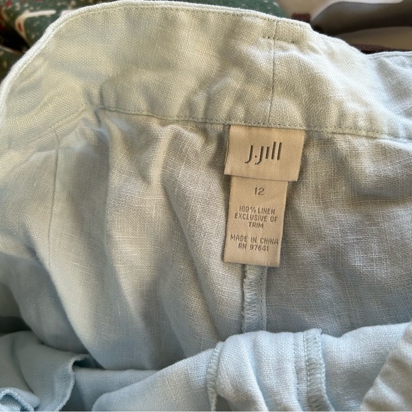 J. Jill 100% Linen Straight Wide Leg Pants women size 12 - Picture 9 of 9